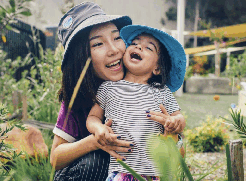 mother cultivating a sense of belonging in her child