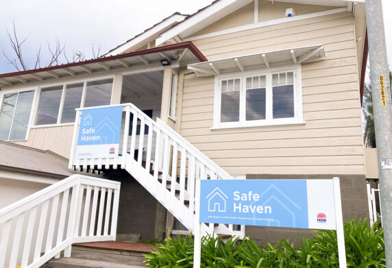 The entrance to safe haven wollongong