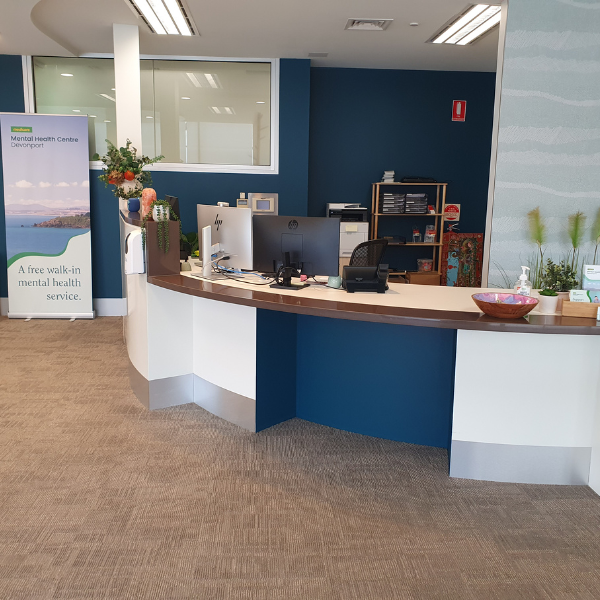 Welcoming reception area that's open and inviting with plants