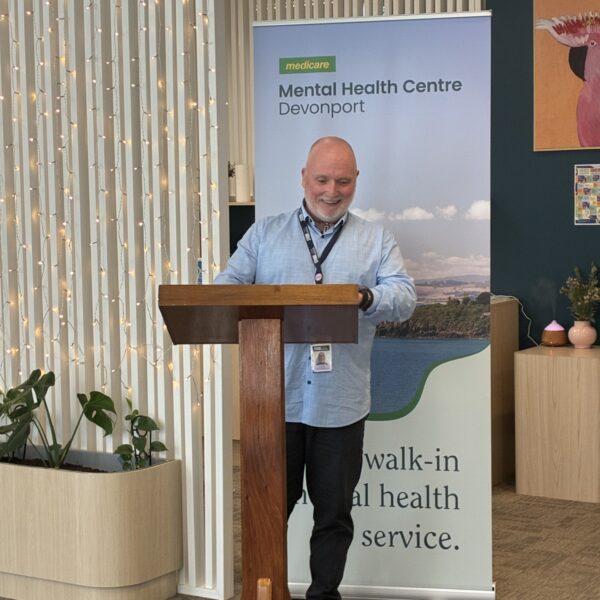 Tony Read, Peer Worker, speaking about his journey in becoming a Peer Worker at The Devonport Medicare Mental Health Centre