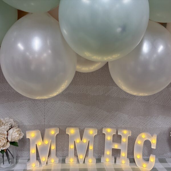 Table decorating is Medicare Mental Health Balloons and letter writing
