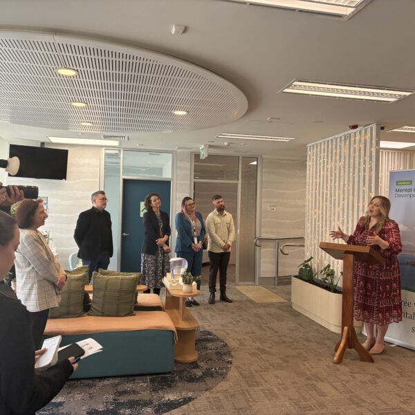 The Hon Emma McBride, Assistant Minister for Mental Health and Suicide Prevention speaking to attendees