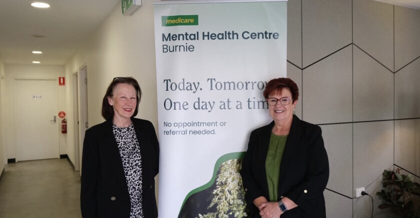 Clinical Service Manager Allison Campbell with Braddon MP Anne Urquhart